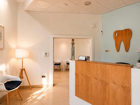 Recepción de la clínica de Palma